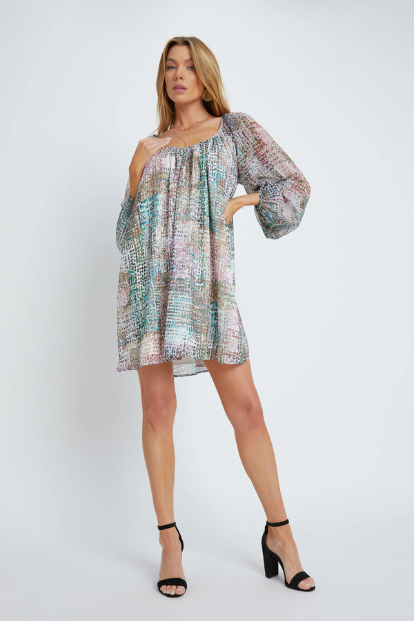 MULTI PEBBLE HIDEAWAY DRESS