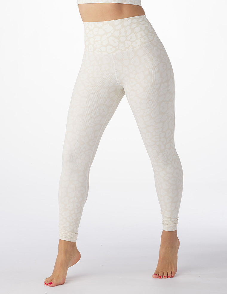 Sultry Legging Rib - Oatmilk Leopard