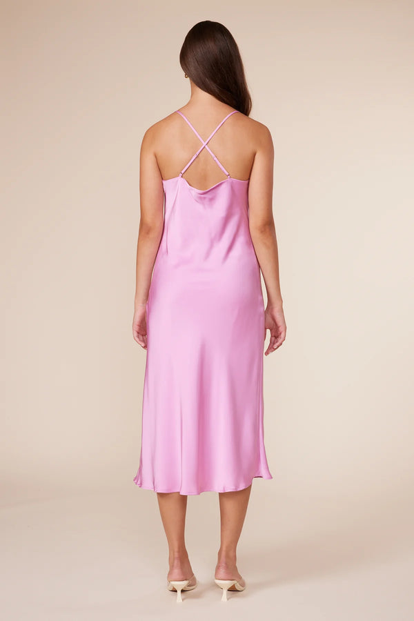 LP Pink Satin Slip Dress