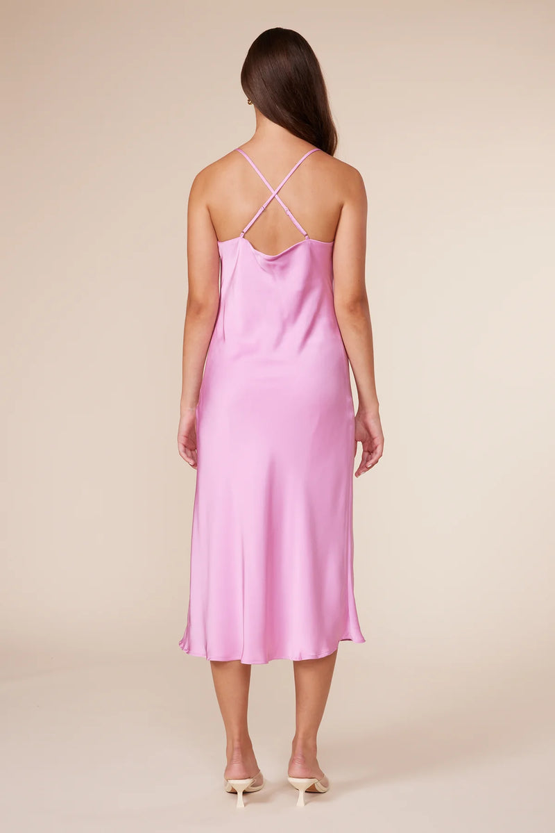 LP Pink Satin Slip Dress