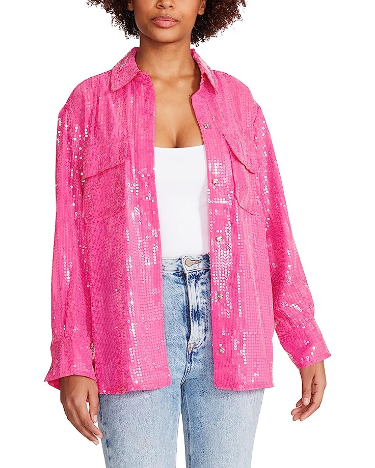 Steve Madden Sequin Button Up – Pretty in Pink Flamingo Boutique