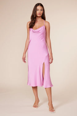 LP Pink Satin Slip Dress