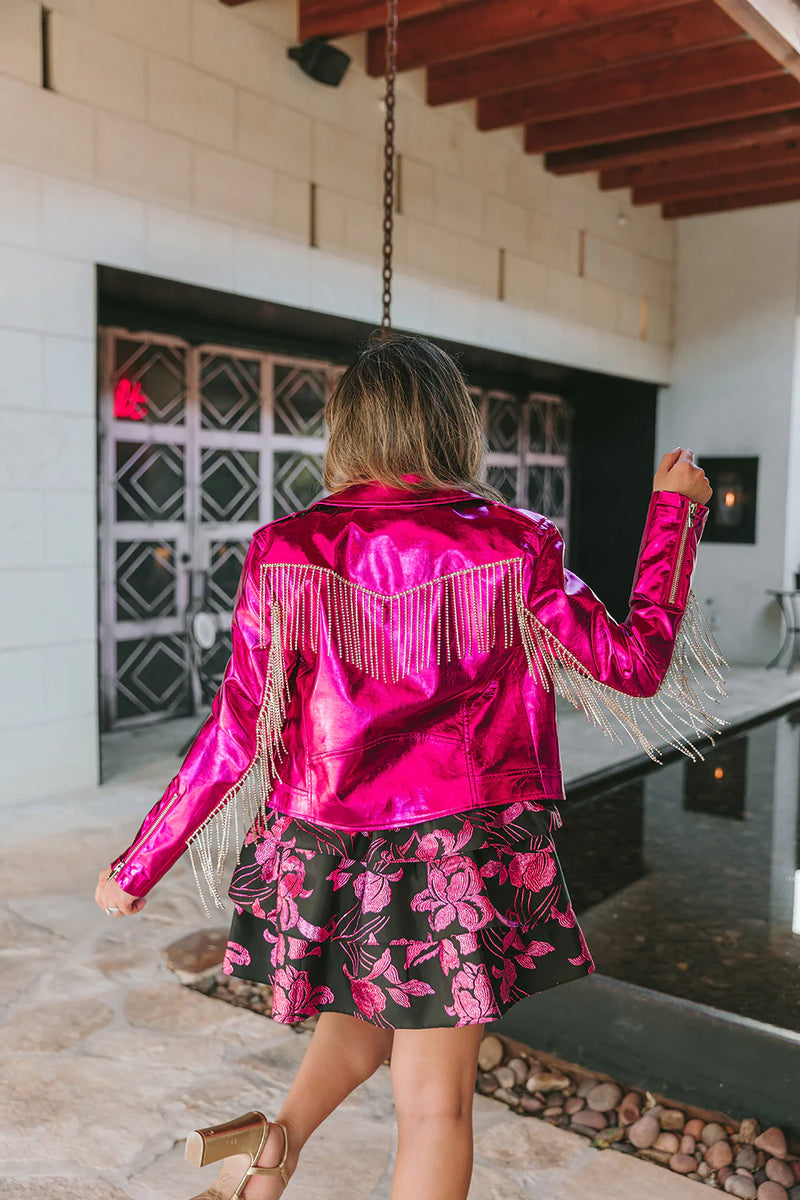 Fringe 2025 metallic jacket