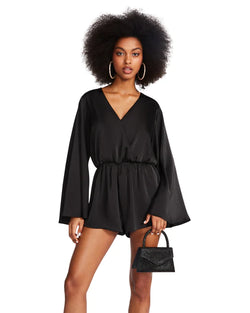 SM Satin Black Romper