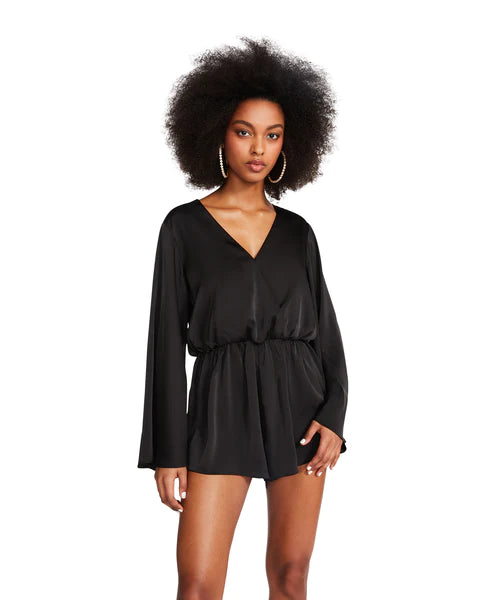 SM Satin Black Romper