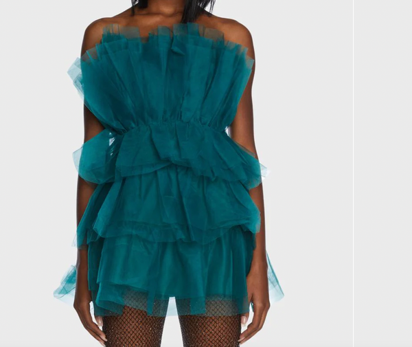 Teal Tulle Dress