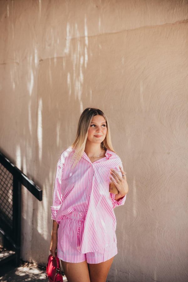 Leon Shorts - Pink Stripe