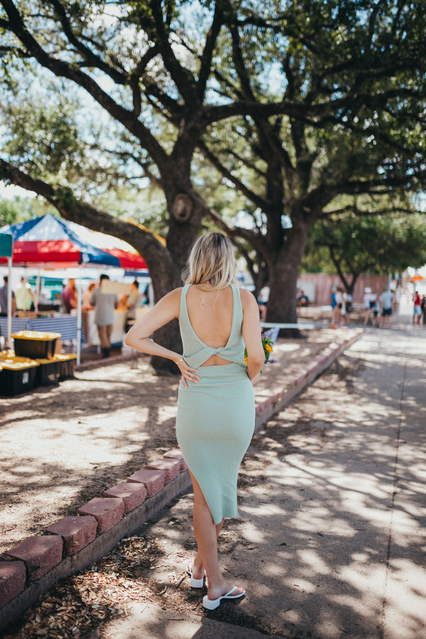 Lucca Bodycon Midi Dress - Sage