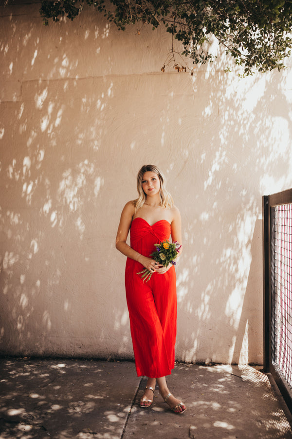 Twisted Red Jumpsuit
