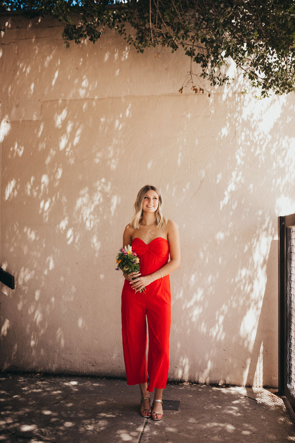 Twisted Red Jumpsuit
