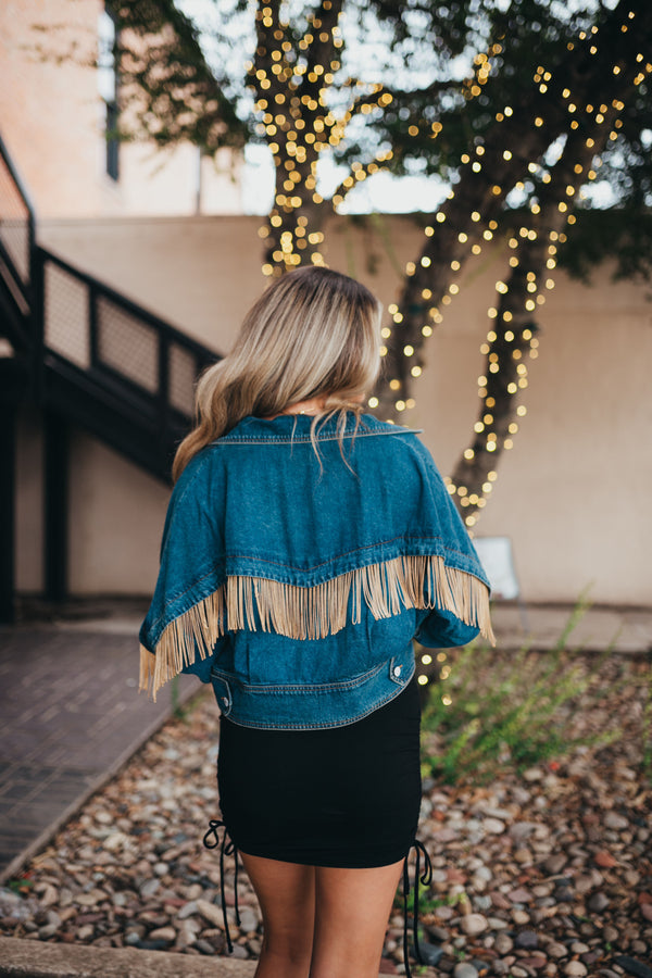 Twist & Shout Fringe DenimJacket