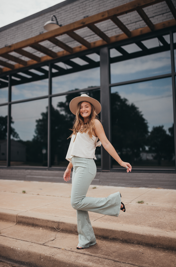 Seafoam Flare Bottoms