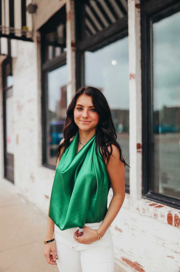 Sic Em Green Silk Scarf