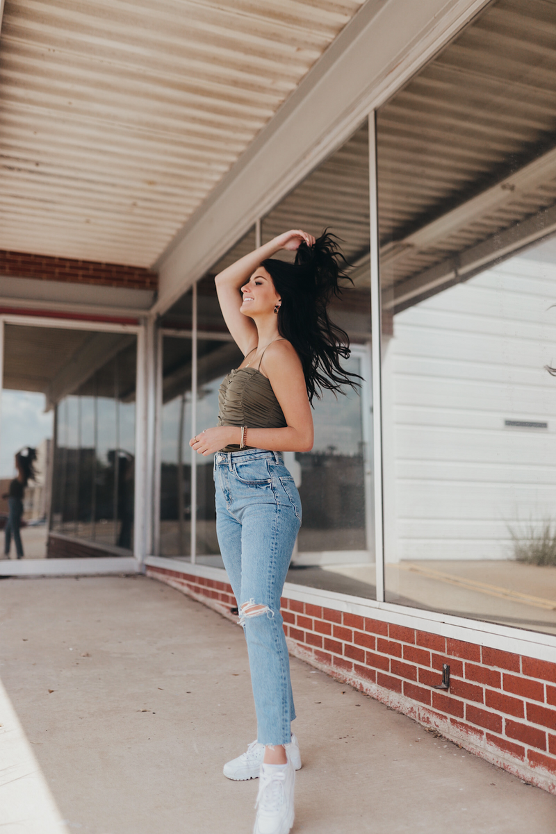 Not Wasting Time Bodysuit - Olive