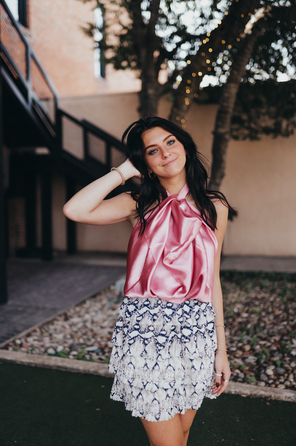 Misty Rose Silk Scarf