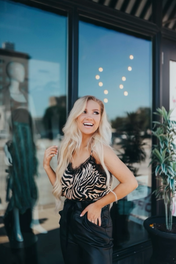 Zebra Cami Top