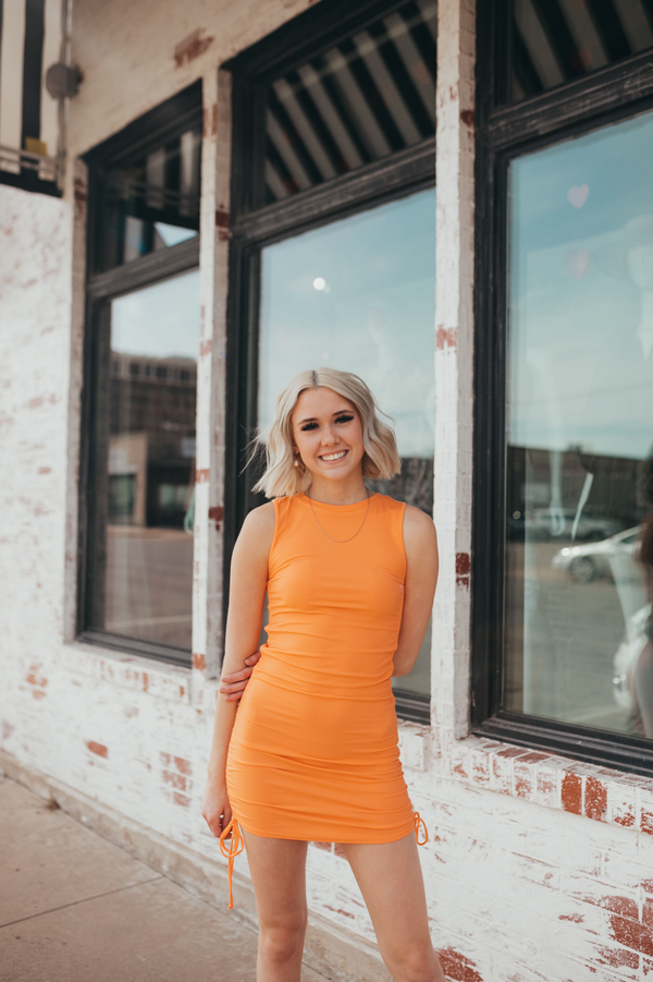 ORANGE MINI DRESS