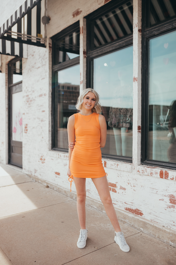 ORANGE MINI DRESS